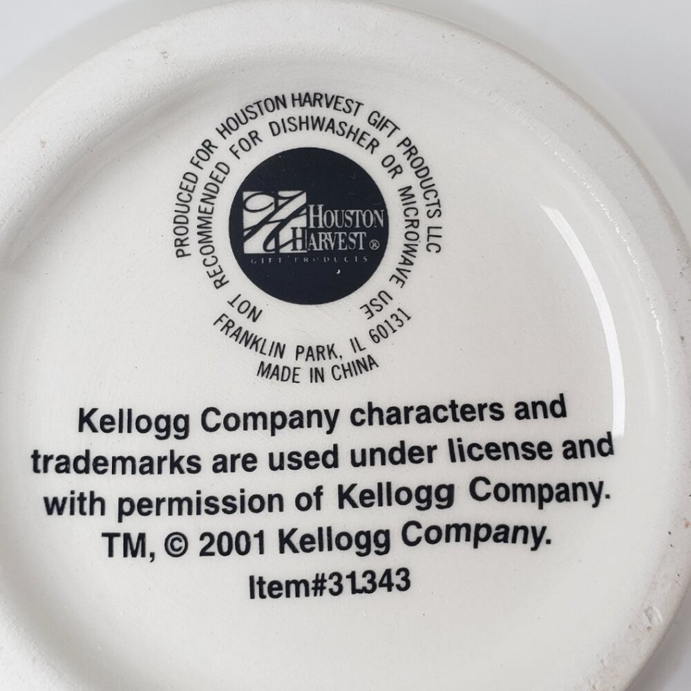 Vtg 2001 Kelloggs Tony The Tiger Oversize Coffee Mug Cup Bowl Retro Cereal NWOT - Picture 7 of 9